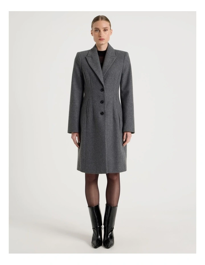 Hourglass Coat in Charcoal image 3