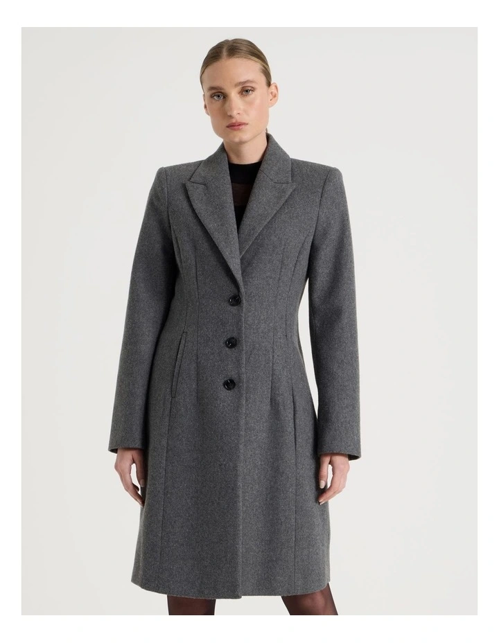 Hourglass Coat in Charcoal image 4