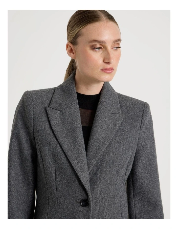 Hourglass Coat in Charcoal image 7