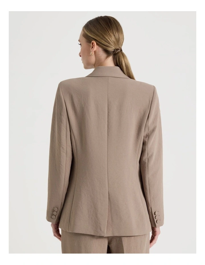 Single Breasted Blazer in Taupe image 6