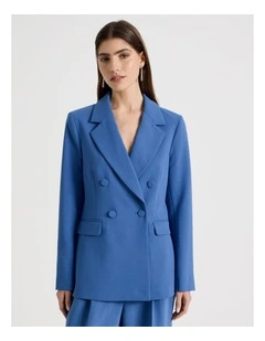 Double Breasted Blazer in Blue
