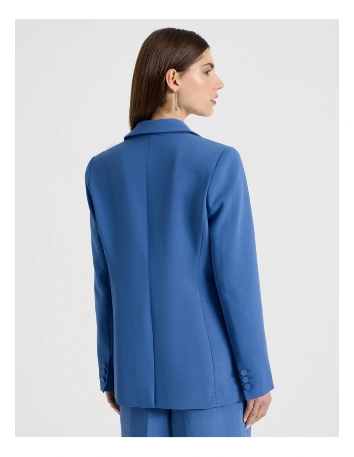 Double Breasted Blazer in Blue image 6