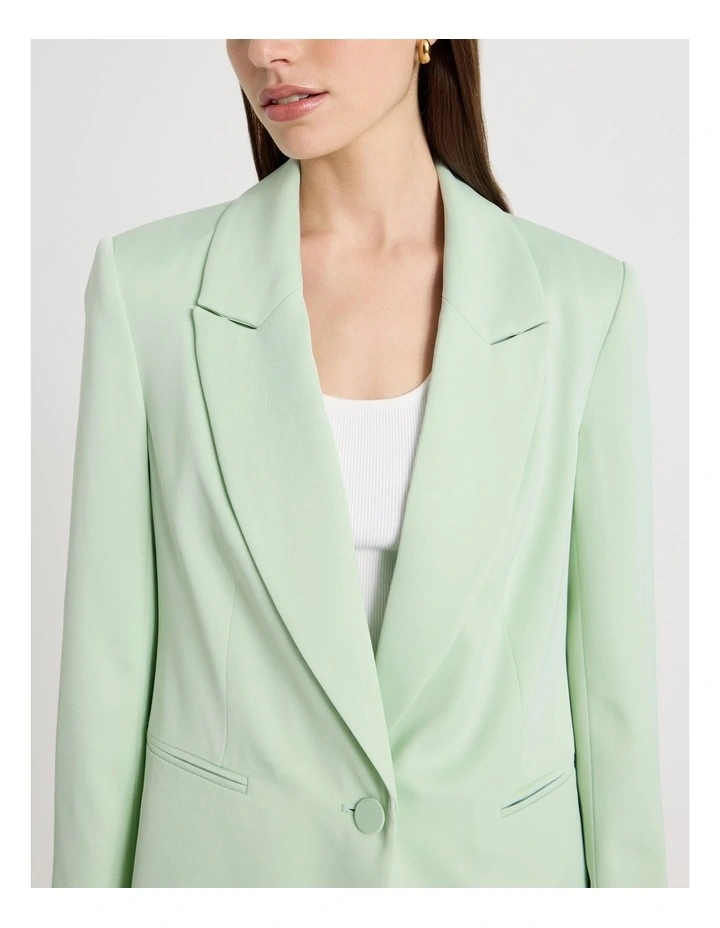 Satin Oversized Blazer in Mint image 5