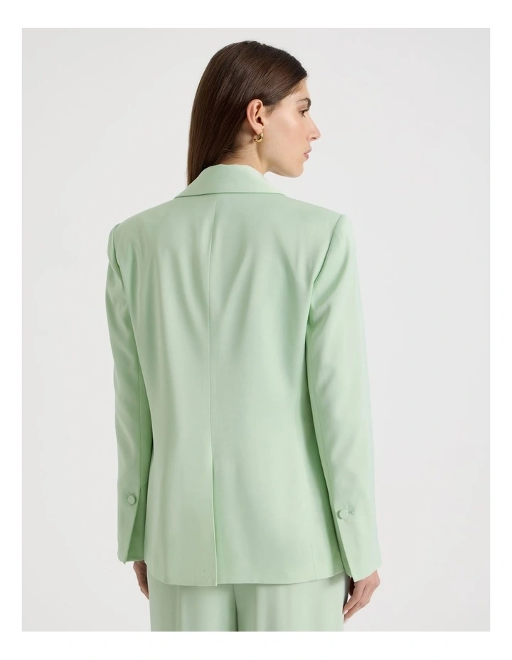 Satin Oversized Blazer in Mint image 6