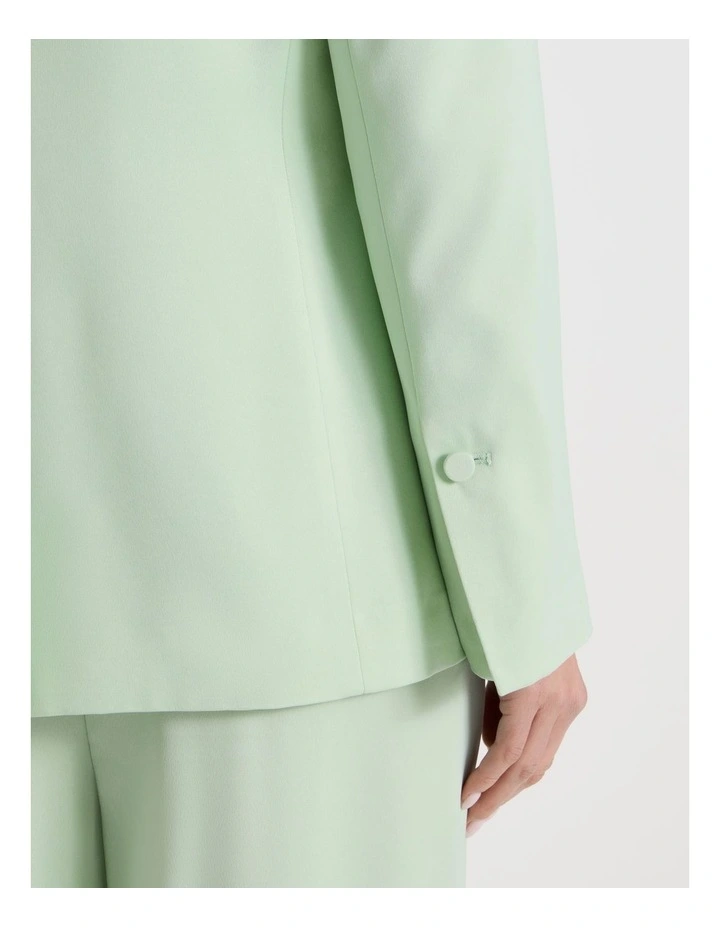 Satin Oversized Blazer in Mint image 7