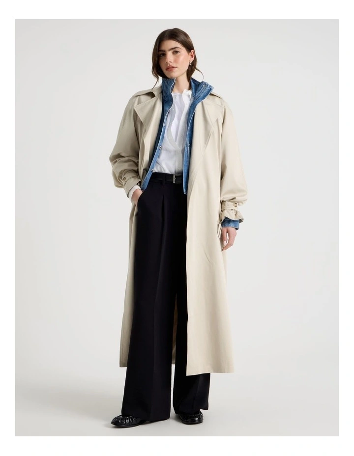 Soft Trench Coat in Stone image 1