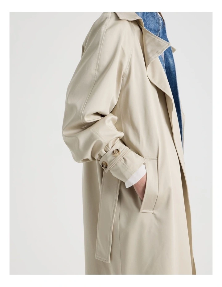 Soft Trench Coat in Stone image 3