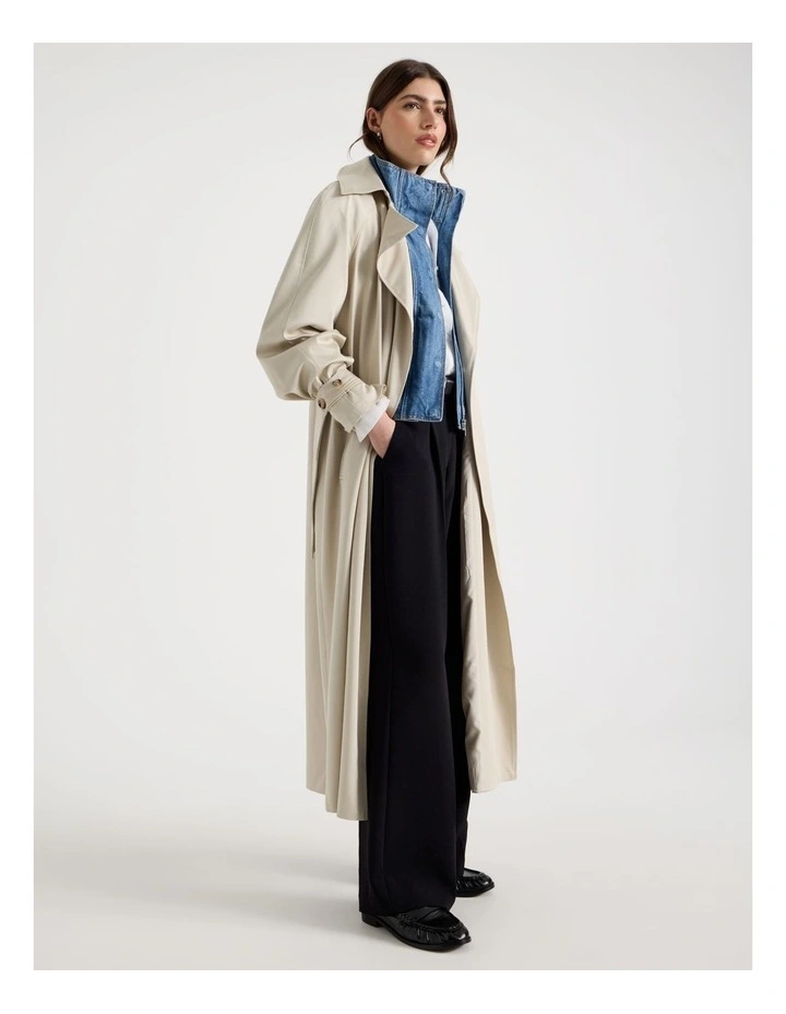 Soft Trench Coat in Stone image 4