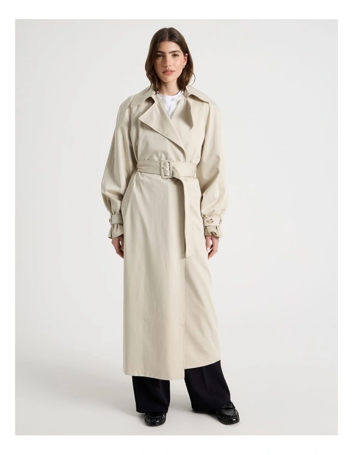Soft Trench Coat in Stone image 5