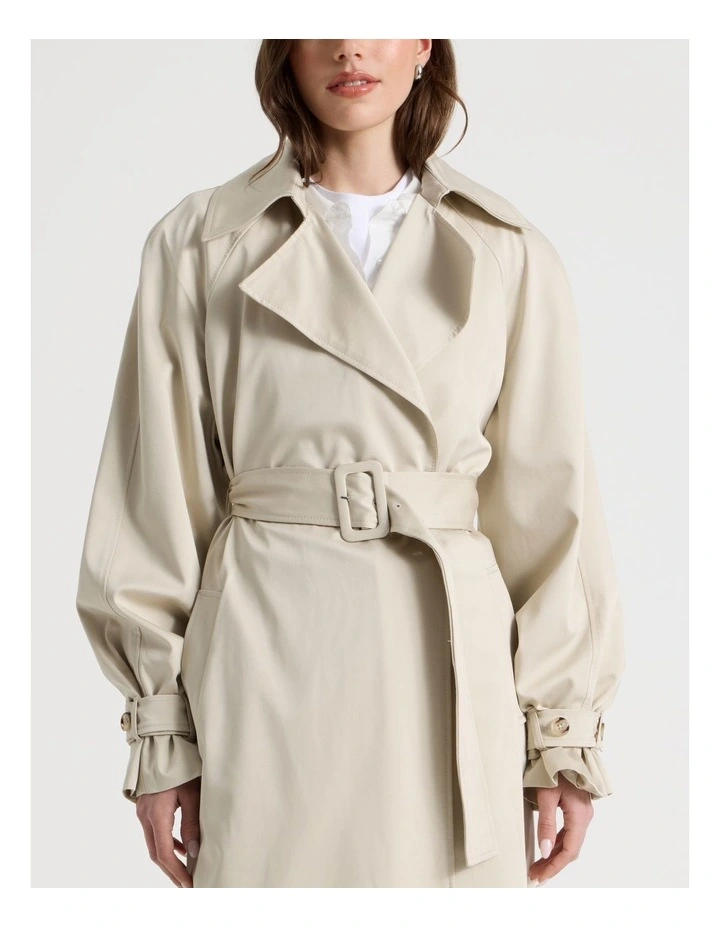 Soft Trench Coat in Stone image 7