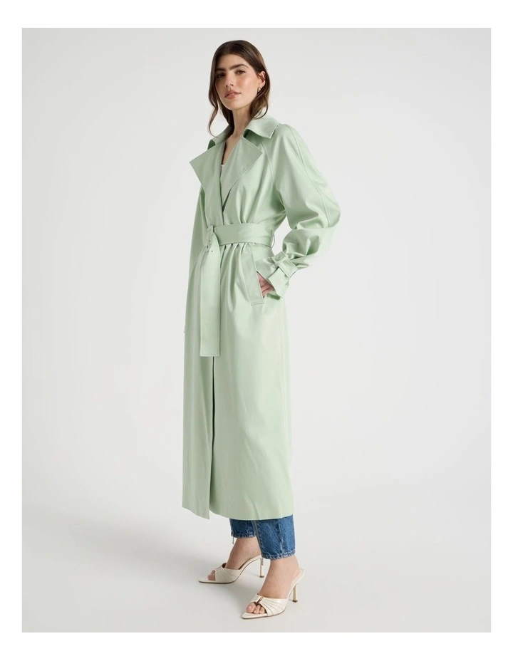 Soft Trench Coat in Mint image 1