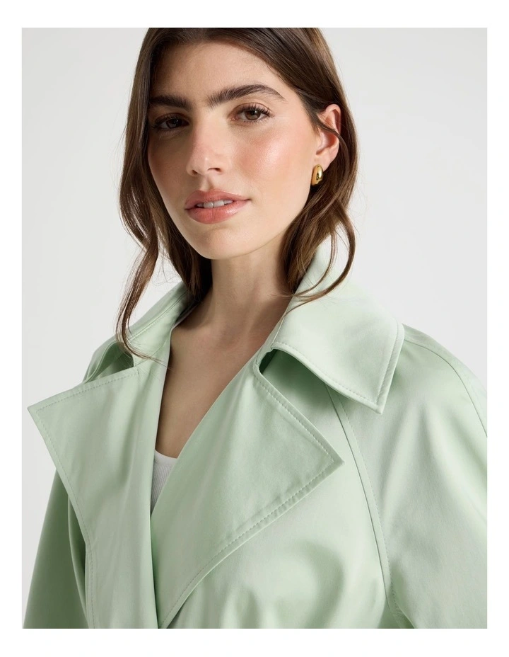 Soft Trench Coat in Mint image 3