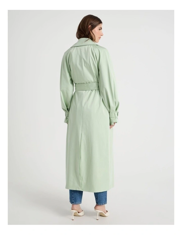 Soft Trench Coat in Mint image 5