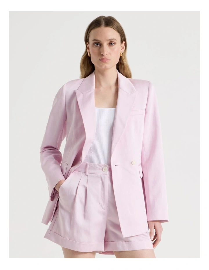 Twill Blazer in Light Pink image 1