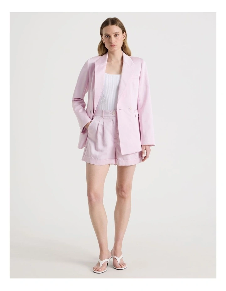 Twill Blazer in Light Pink image 2