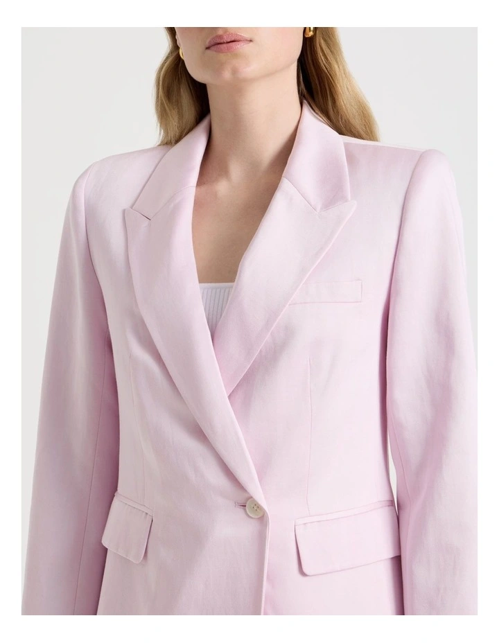 Twill Blazer in Light Pink image 3