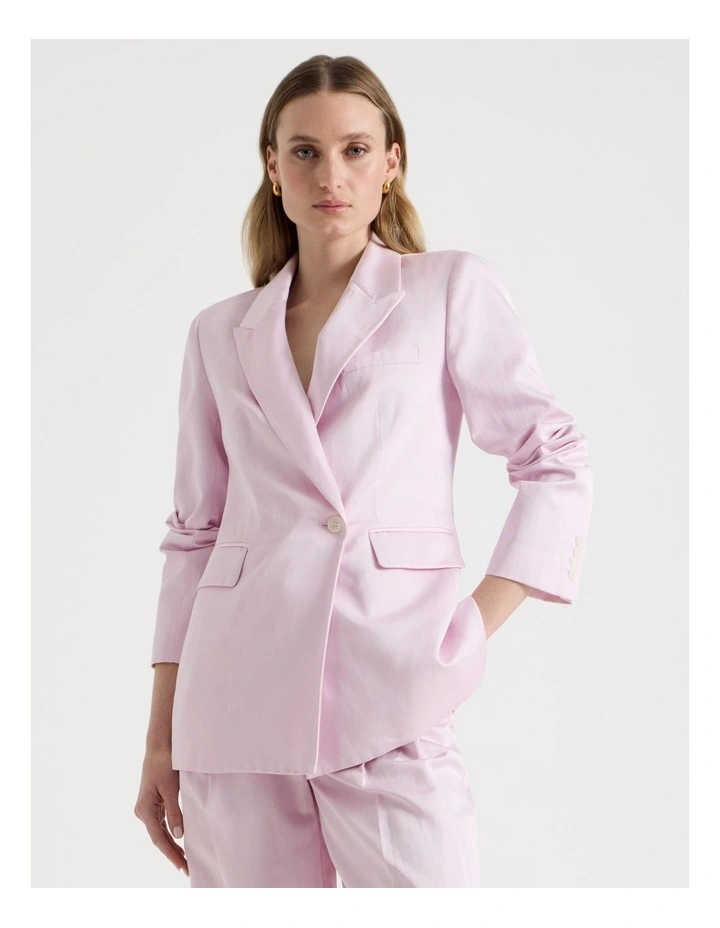 Twill Blazer in Light Pink image 4