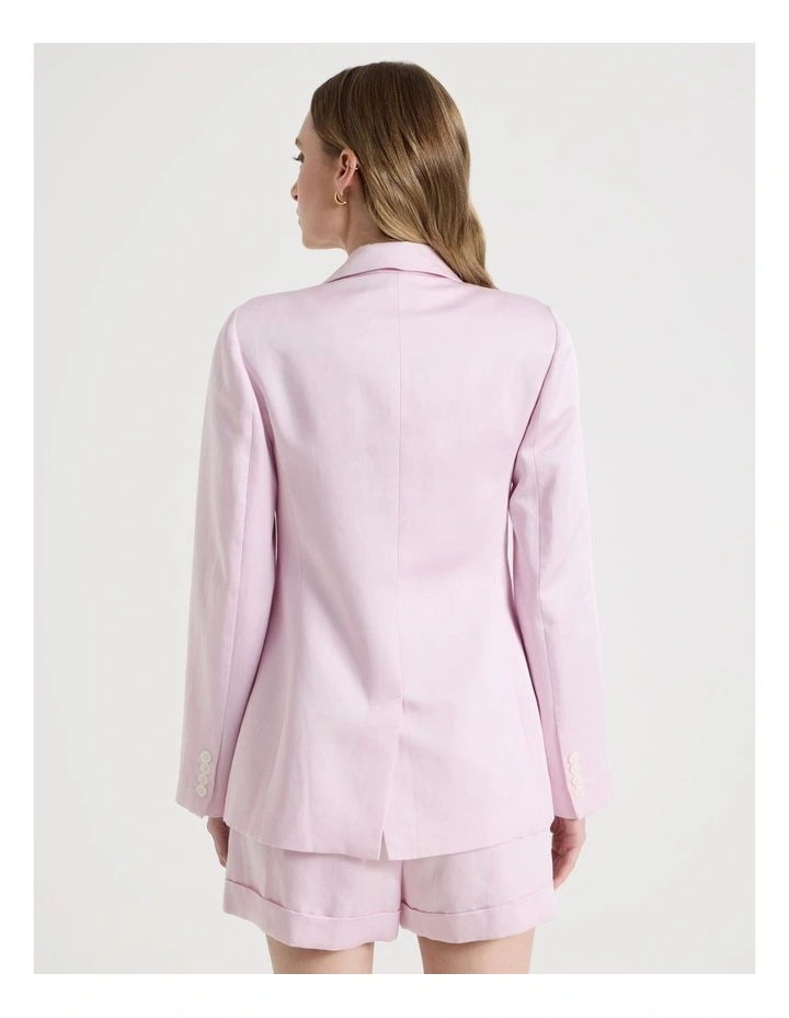 Twill Blazer in Light Pink image 6