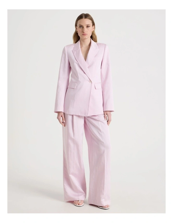Twill Blazer in Light Pink image 7