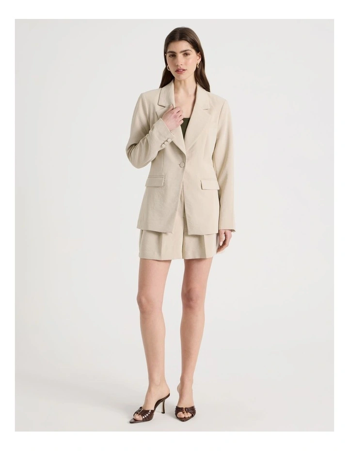 Single Breasted Blazer in Mink image 5