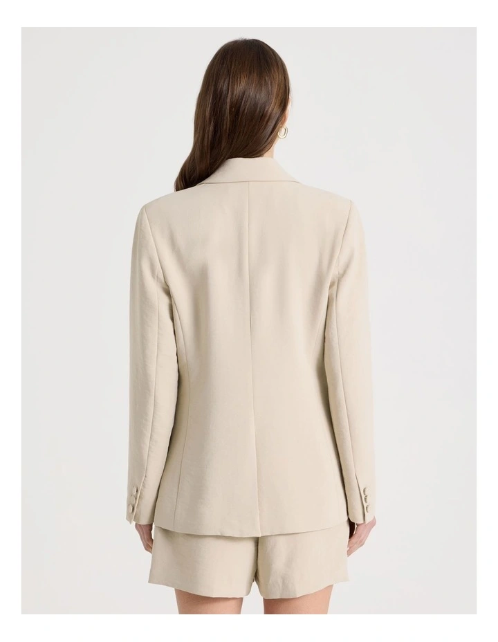 Single Breasted Blazer in Mink image 6