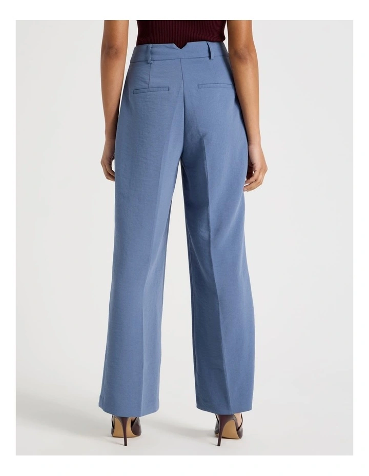 Pleat Front Wide Leg Pant in Dusty Blue image 6