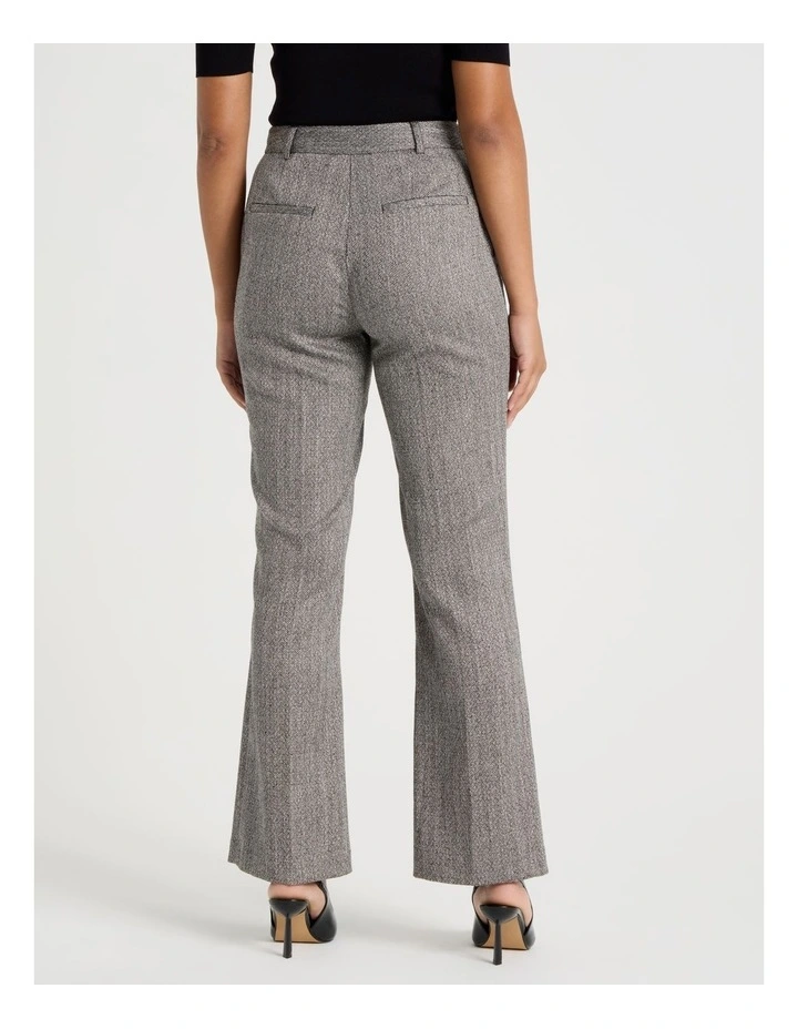 Herringbone Bootcut Pant in Grey image 5