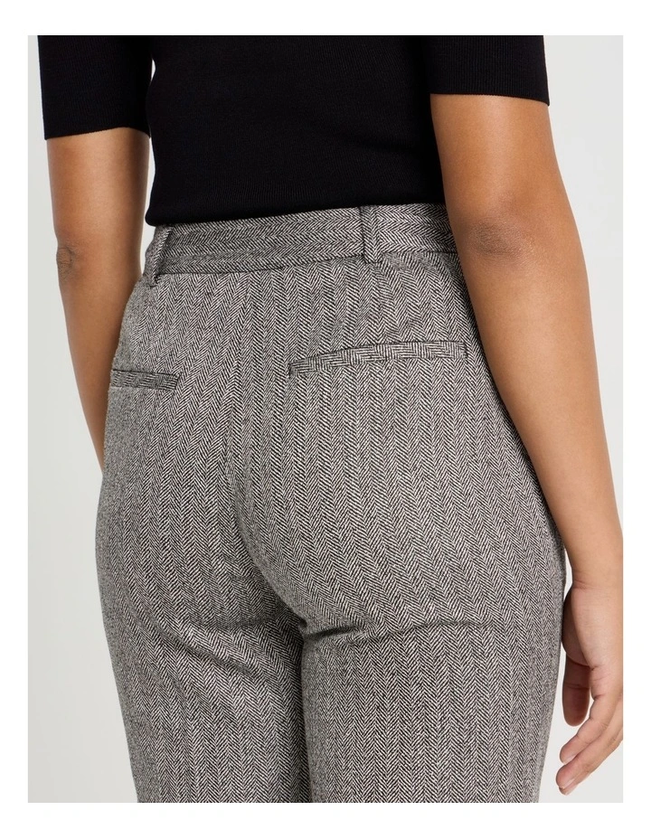 Herringbone Bootcut Pant in Grey image 6