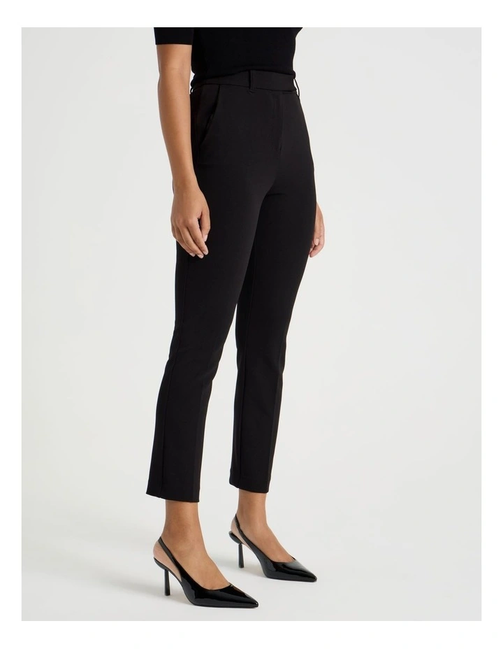Mid Rise Slim Pant in Black image 2