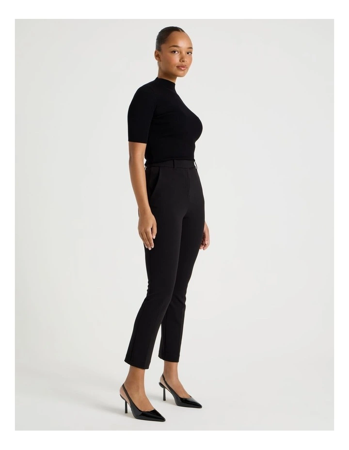 Mid Rise Slim Pant in Black image 4