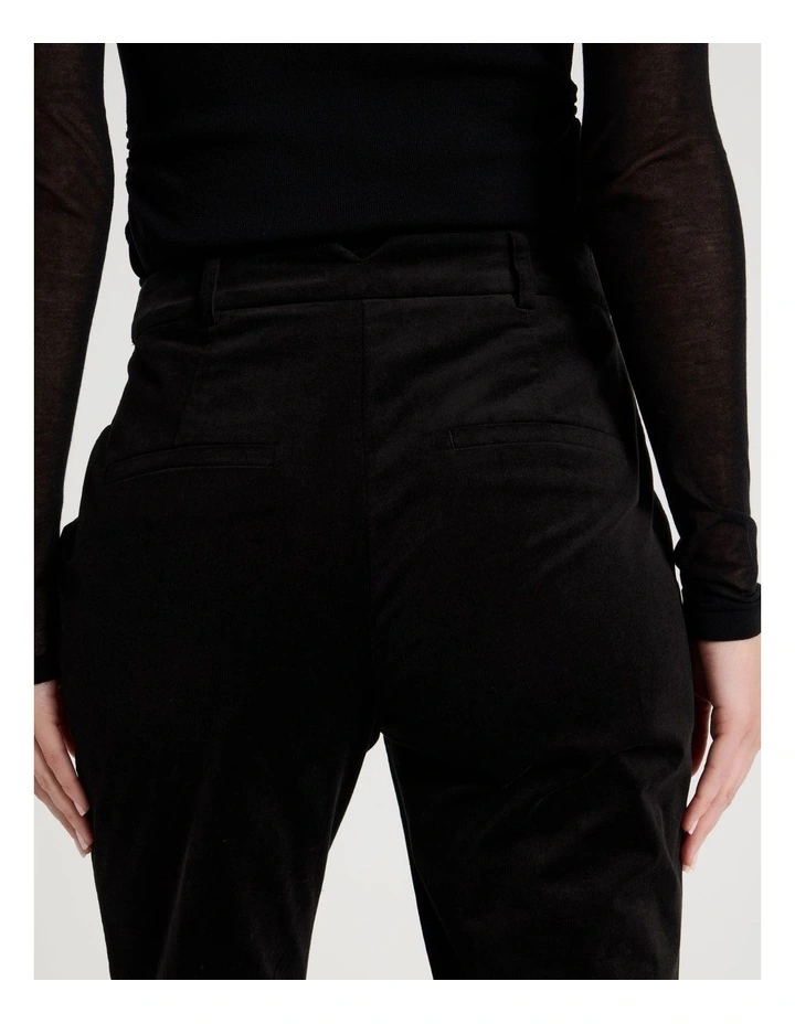 Velvet Mid Rise Flare Pant in Black image 7