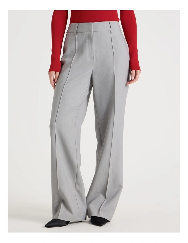 Pintuck Wide Leg Pant in Grey image 2