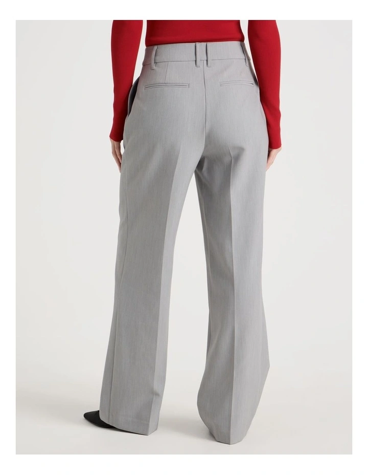 Pintuck Wide Leg Pant in Grey image 6