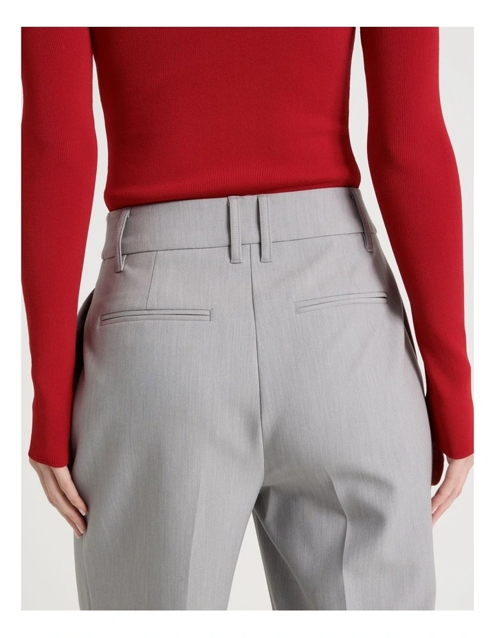Pintuck Wide Leg Pant in Grey image 7