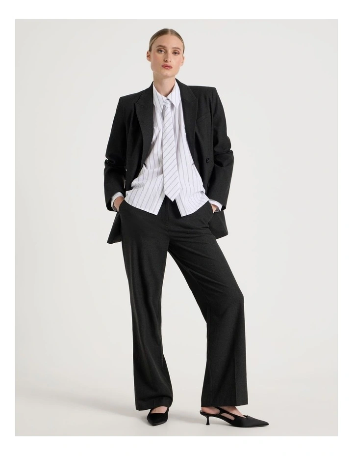 Flannel Flare Pant in Charcoal image 1