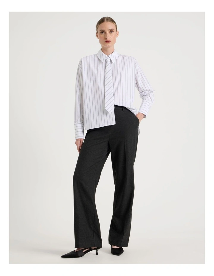 Flannel Flare Pant in Charcoal image 3