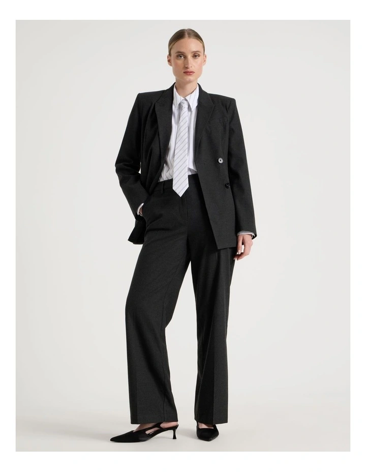 Flannel Flare Pant in Charcoal image 7