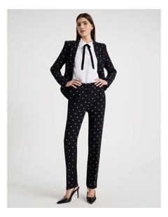 Spot Tapered Leg Pant in Black