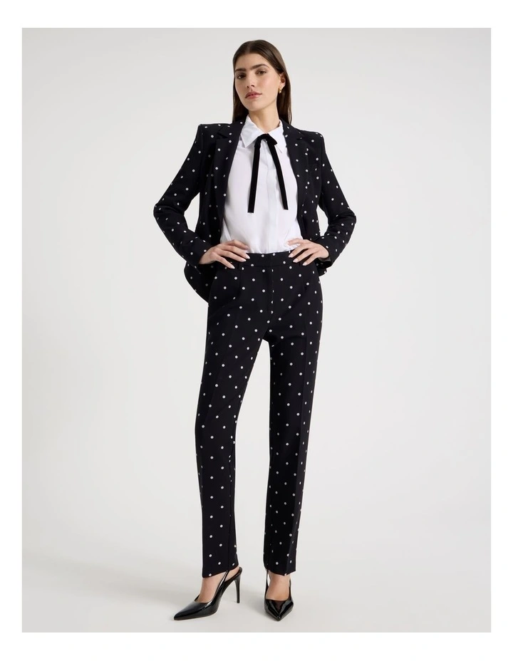 Spot Tapered Leg Pant in Black image 1