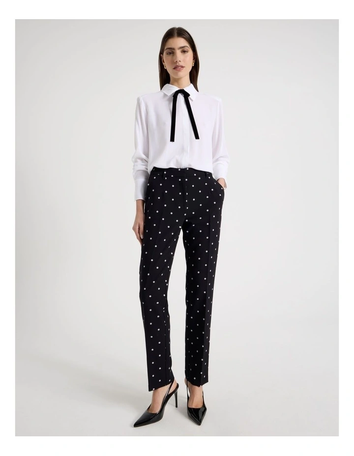 Spot Tapered Leg Pant in Black image 3