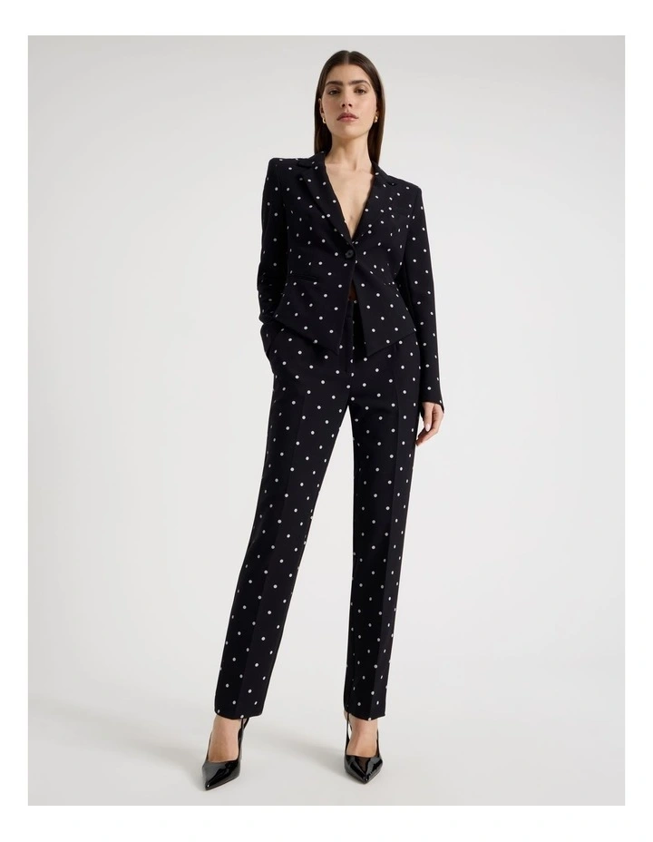Spot Tapered Leg Pant in Black image 7