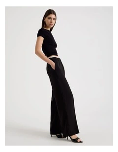 Elasticated Waist Pant in Black