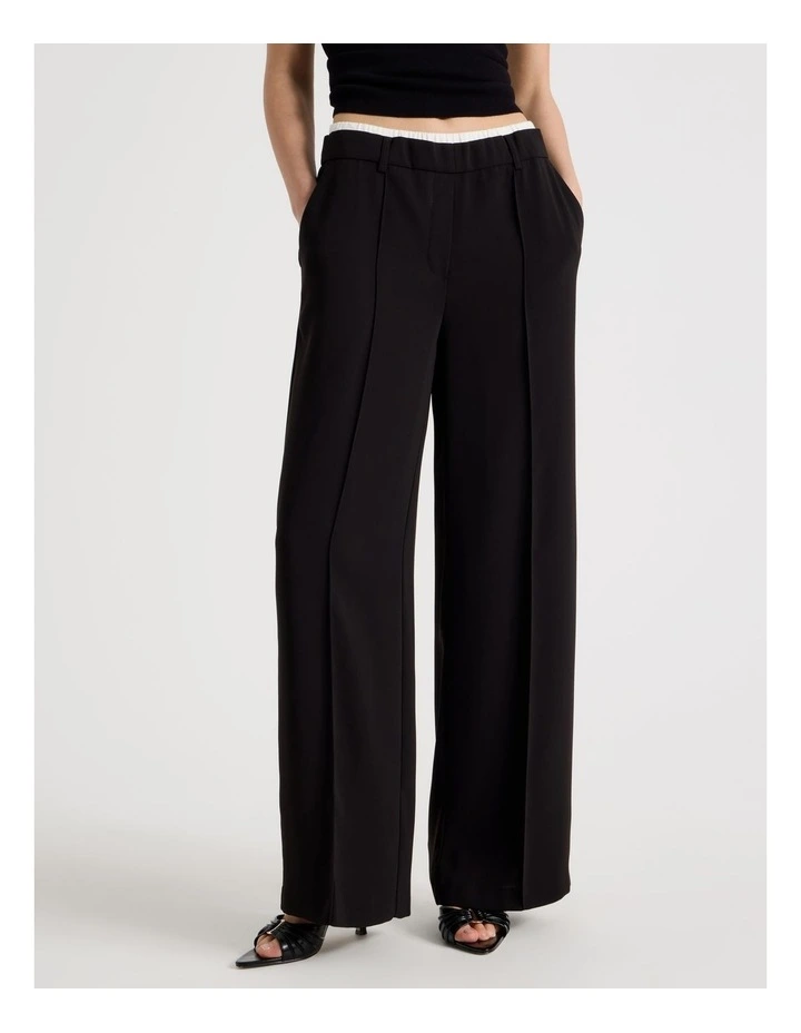 Elasticated Waist Pant in Black image 2