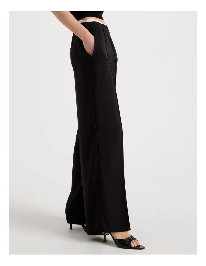 Elasticated Waist Pant in Black image 4