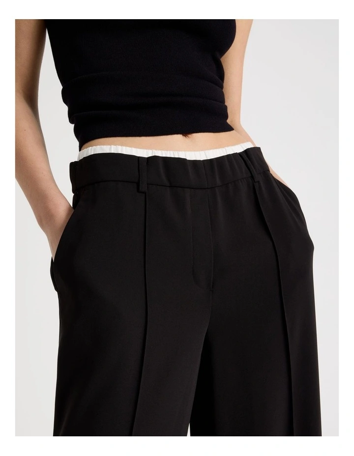Elasticated Waist Pant in Black image 5