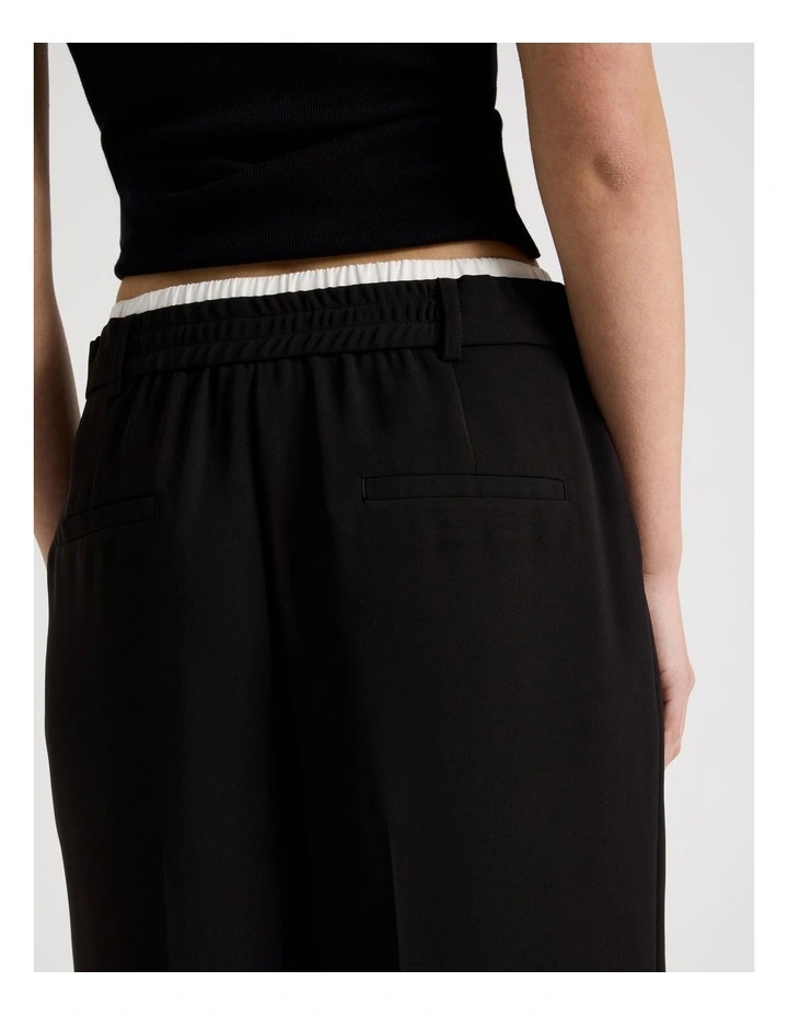Elasticated Waist Pant in Black image 7