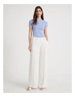 Elasticated Waist Pant in Ivory