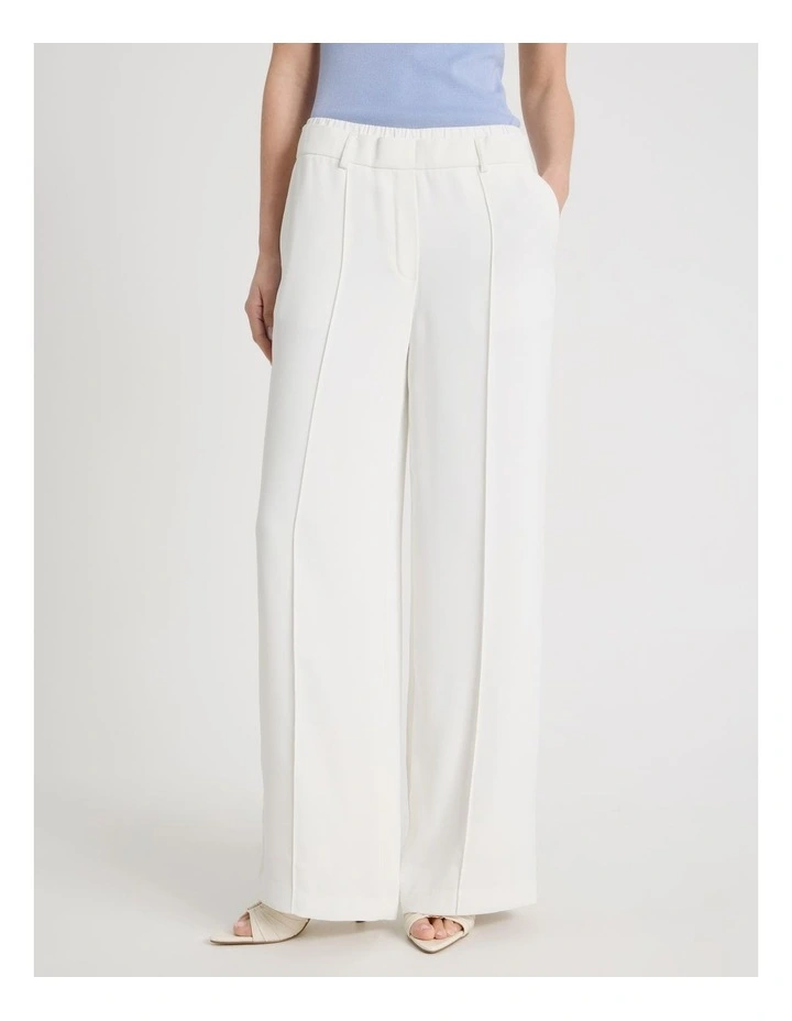 Elasticated Waist Pant in Ivory image 2