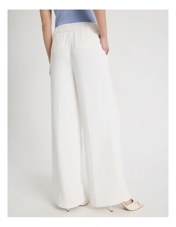 Elasticated Waist Pant in Ivory image 6