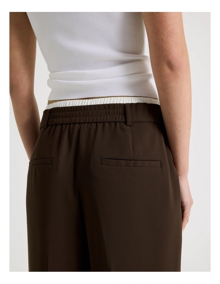 Elasticated Waist Pant in Brown image 7